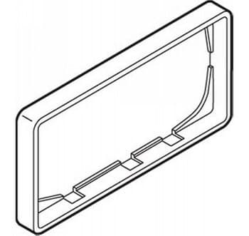 LK FUGAÂ® ramme Baseline 50 2 modul vandret til 2 modul indsats hvid