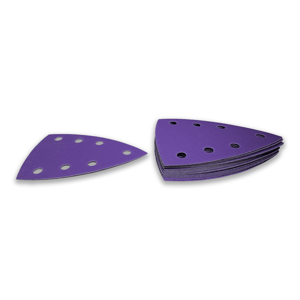 Trekantsslipark 100x150mm 25 st.  Cool Violet Korn P120