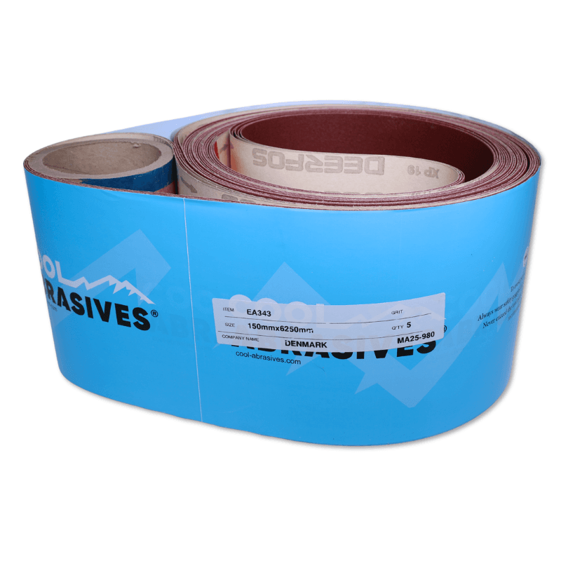 150x6250mm Långa slipband - 5 st förpackning Korn P150
