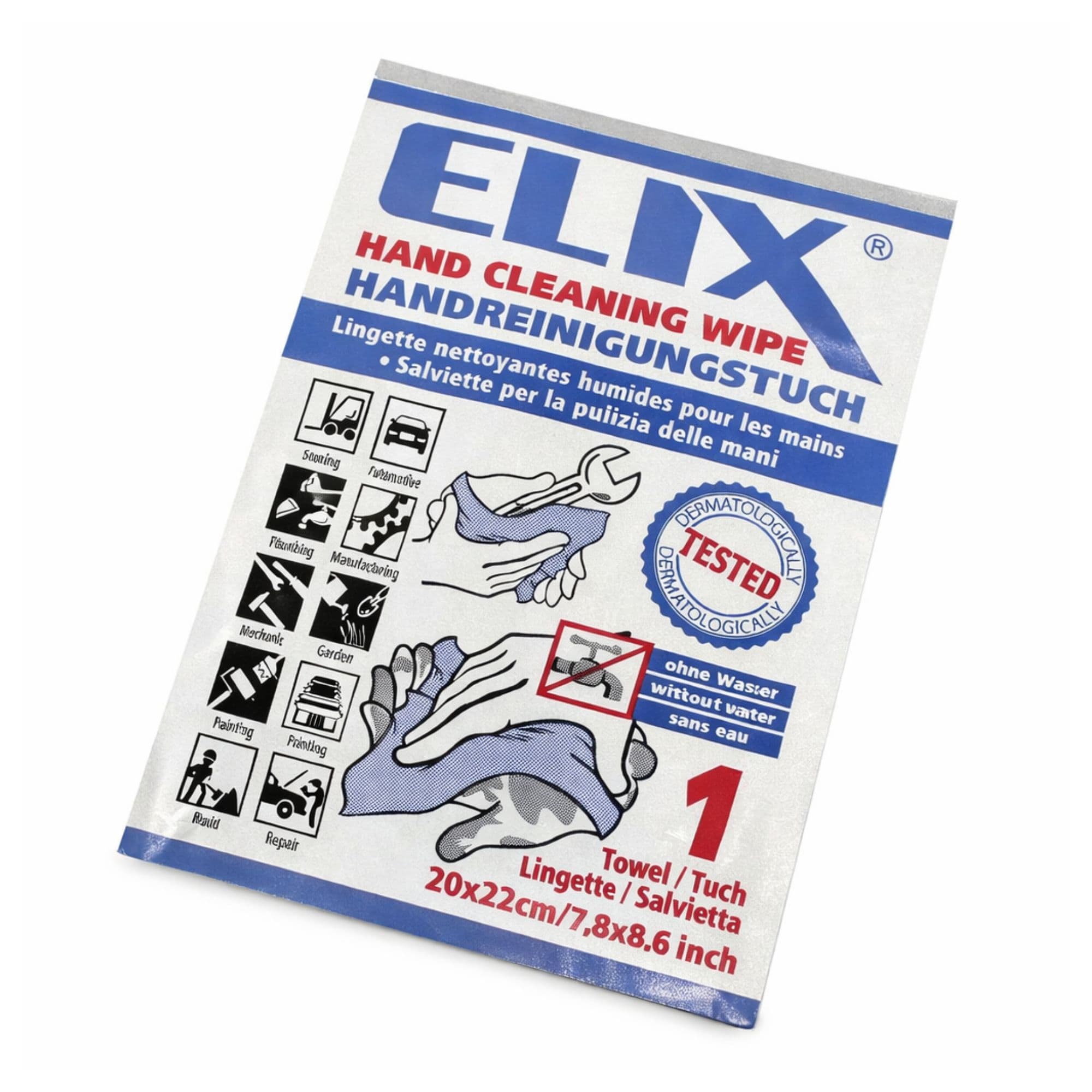 Rengöringsservett för verkstad  ELIX HAND CLEANING WIPES  500 st