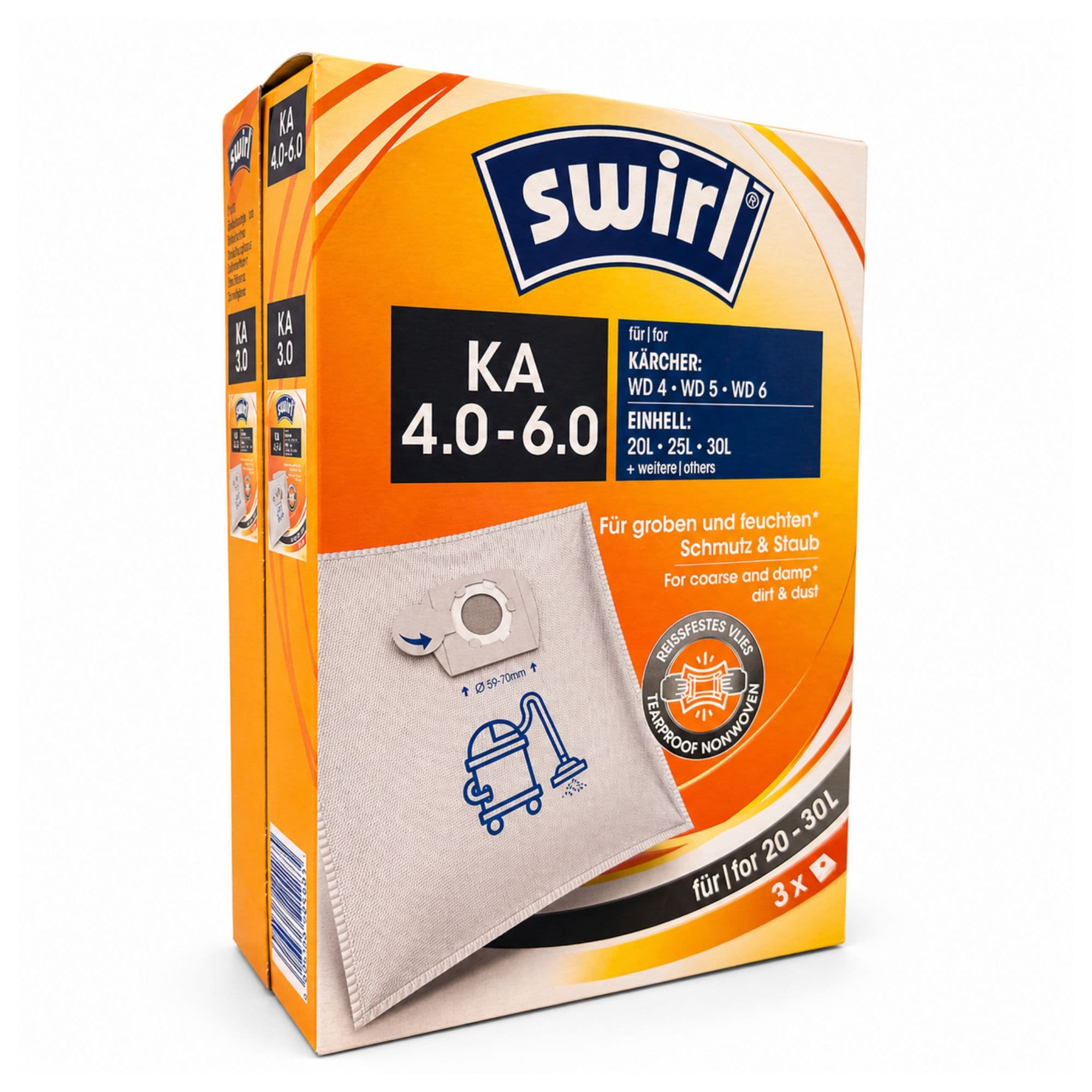 Swirl KA 4.06.0 dammsugarpåsar till Kärcher / Einhell