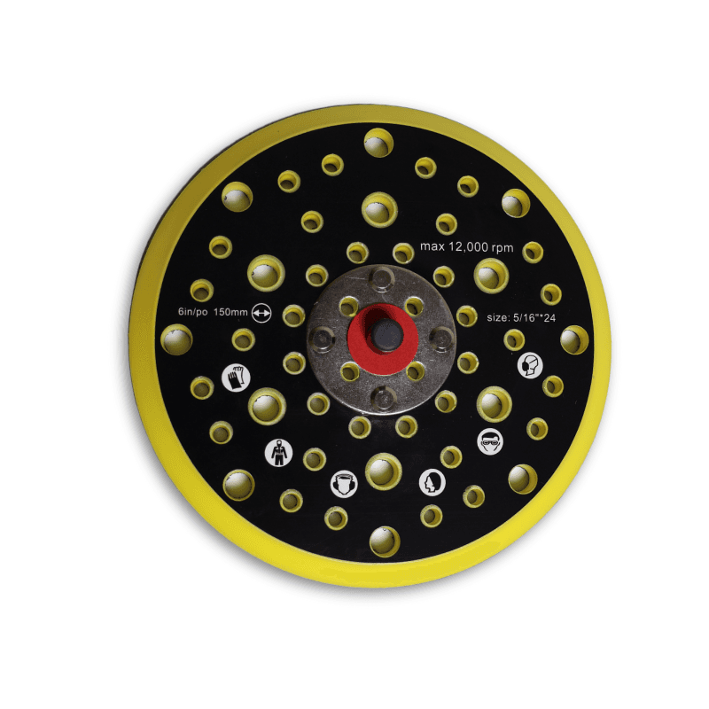 150 mm stödskiva med 52 hål för excenterslipmaskiner - 5/16"-fäste