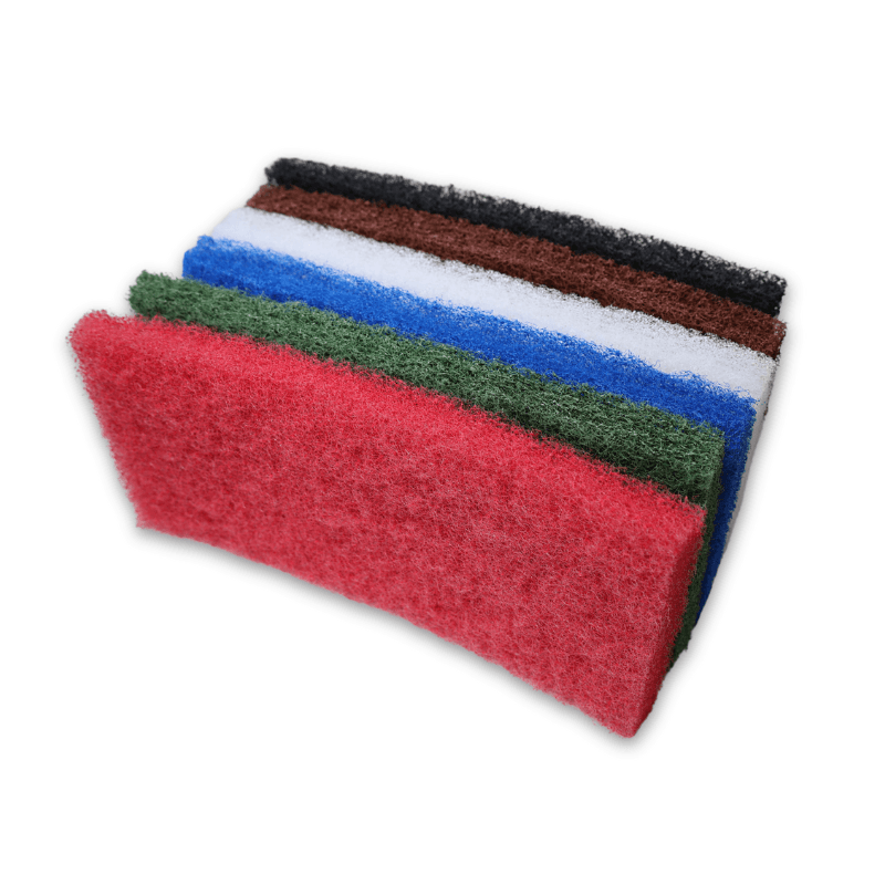 Skurnylon för rengöring 115x250x20 mm - Levereras i förpackning om 10 st Färg Vit