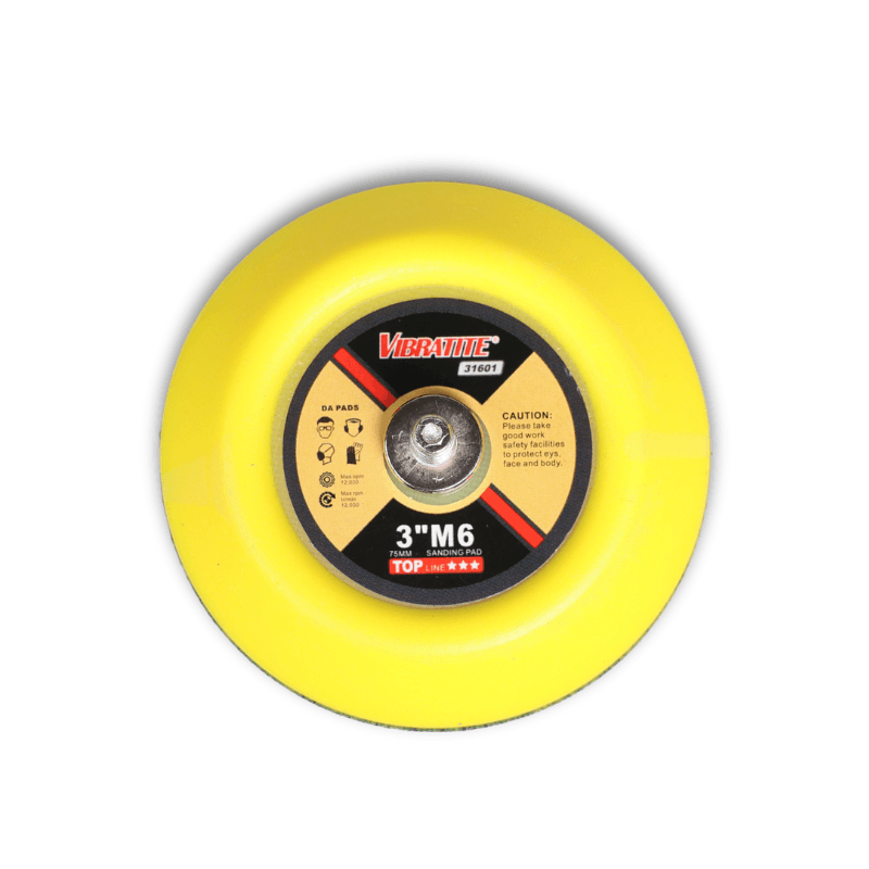 75mm slipplatta med M6-gänga  1 st.