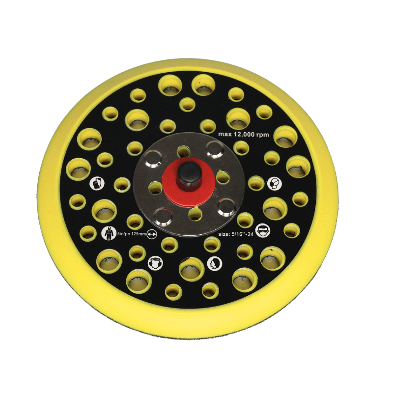 Ø125mm bakplatta för luftdriven excenterslip - 40 hål