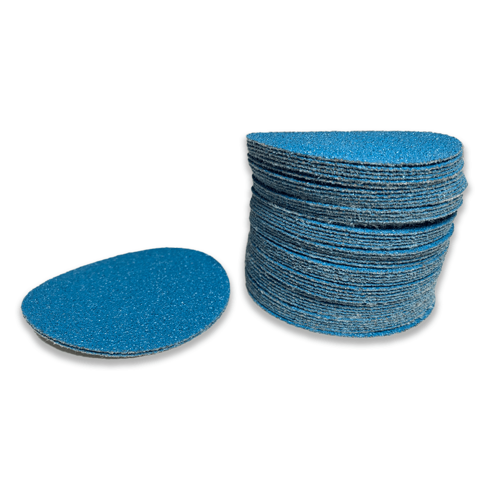Ø50 mm slipskivor utan hål, 50 st. - Cool Blue Korn P240