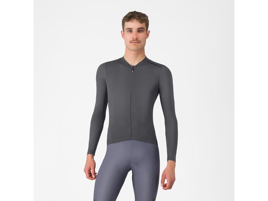 Castelli Espresso 2 LS Jersey - Cykeltrøje - Lange Ærmer - Herre - Smoky Gray - XXL