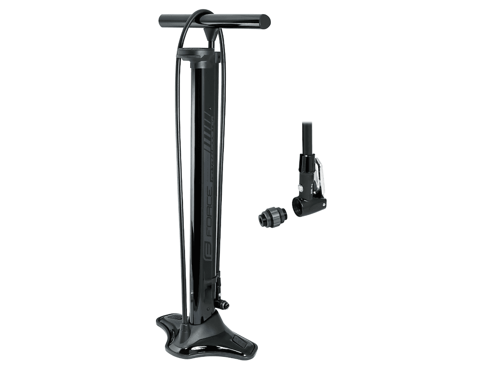 FORCE Air Tank Booster Fodpumpe - Med Manometer - 18 Bar/260 PSI - Sort
