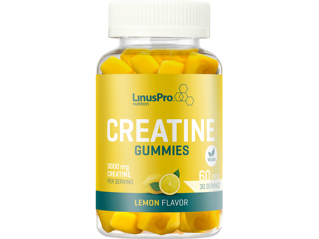 LinusPro Kreatin Vingummi - Lemon - 60 tabs