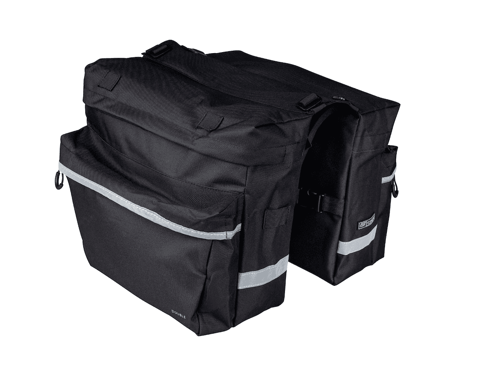 FORCE Double Taske til Bagagebære - 2x10 Liter - Sort