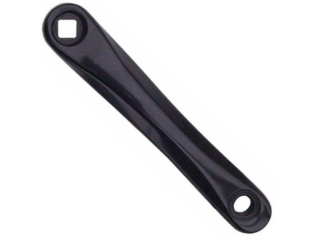 Pedalarm venstre i aluminium sort 170 mm