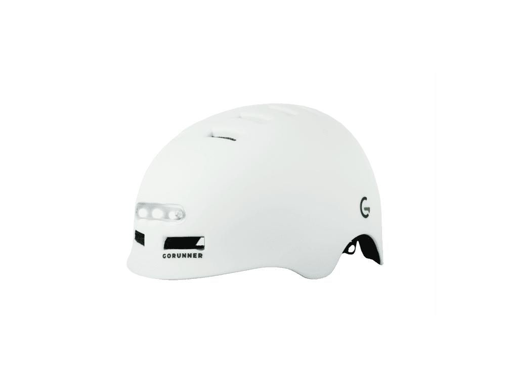 Gorunner - LED Cykelhjelm - Hvid - Str. 51-54 cm