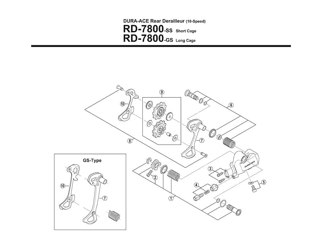 Shimano justerskrue til kabel for bagskifter RD-7800
