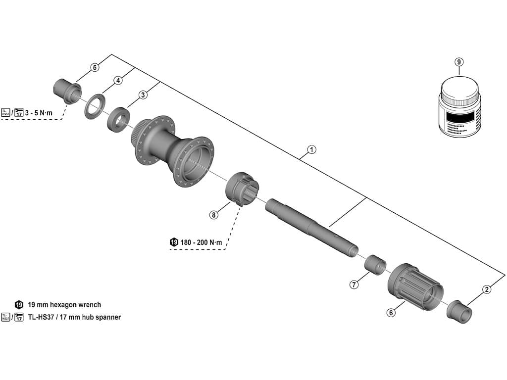Shimano lukket leje 15x28x7mm til bagnav model FH-TC500