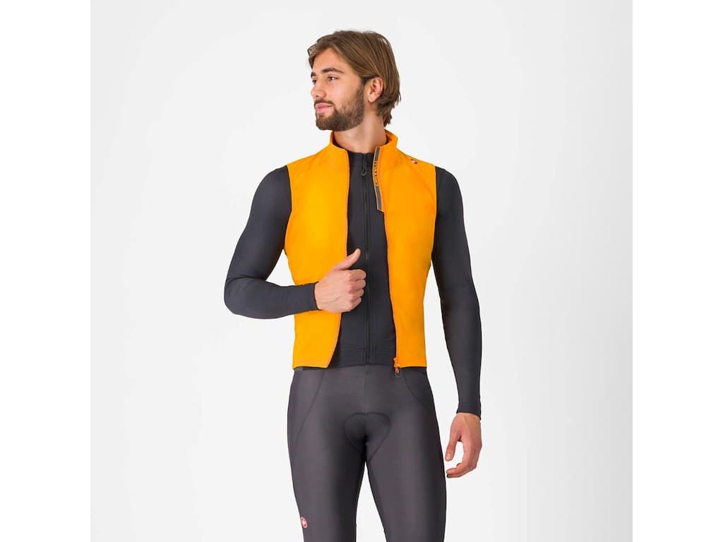 Castelli Espresso Vest - Cykelvest - Vivid Orange/Dark Gray - L