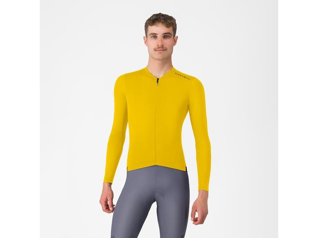 Castelli Espresso 2 LS Jersey - Cykeltrøje - Lange Ærmer - Herre - Mango Mojito - S
