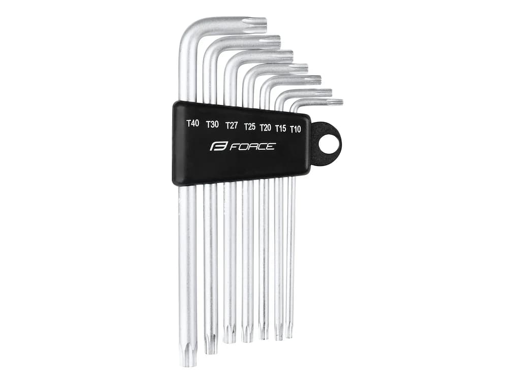 FORCE torx værktøjssæt med 7 dele T10-40 med holder