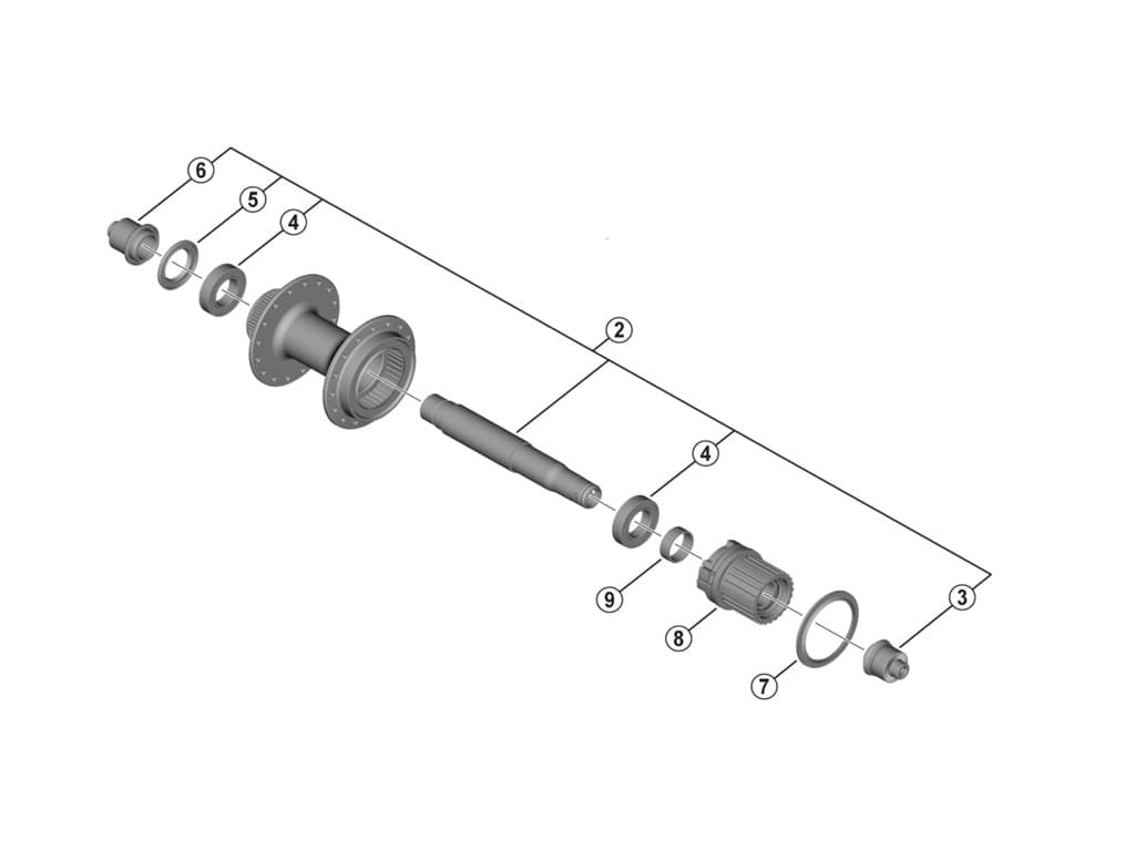 Shimano MT401 - Aksel sæt til bagnav 12 gear - Disk center lock - 141mm - FH-MT401