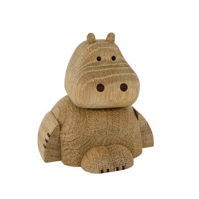 NOA Kids Træfigur, flodhest 8 cm - Træfigurer med gravering