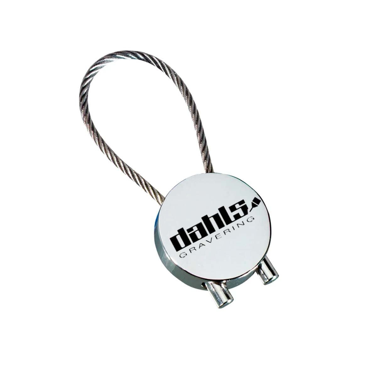 Nøglering rund firmagaver med logo - Firmagaver med logo med gravering
