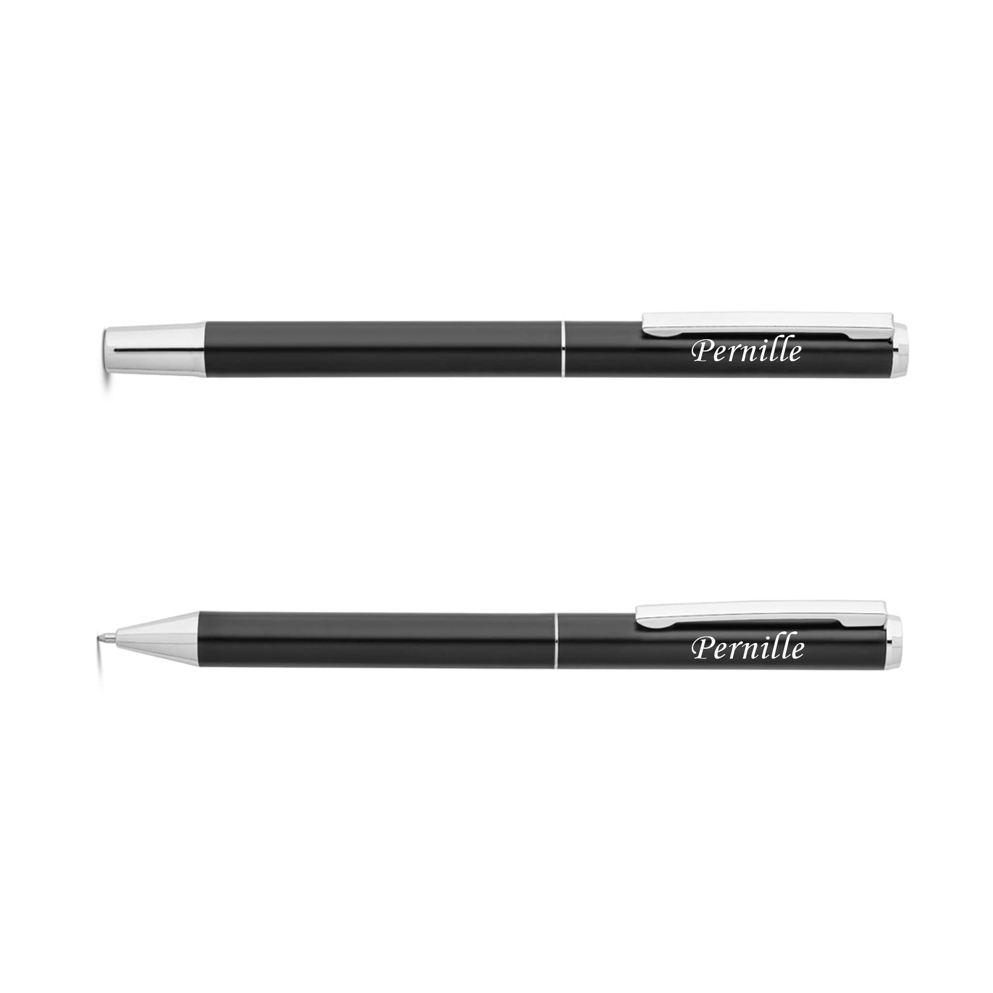 Kuglepen sæt i genvundet aluminium firmagaver med logo - Firmagaver med logo med gravering