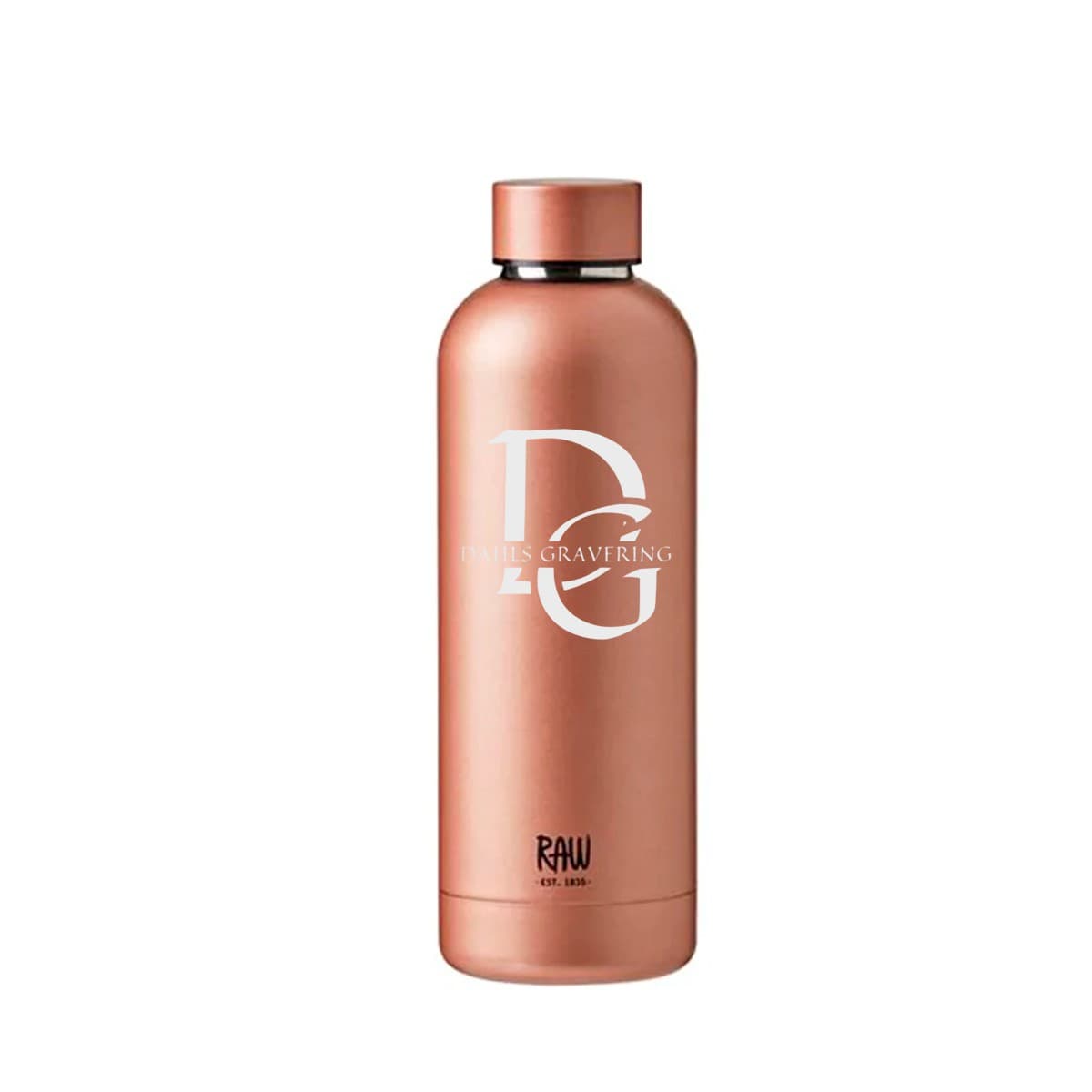 RAW TO GO Termoflaske med logo, Rosegold - Firmagaver med logo med gravering