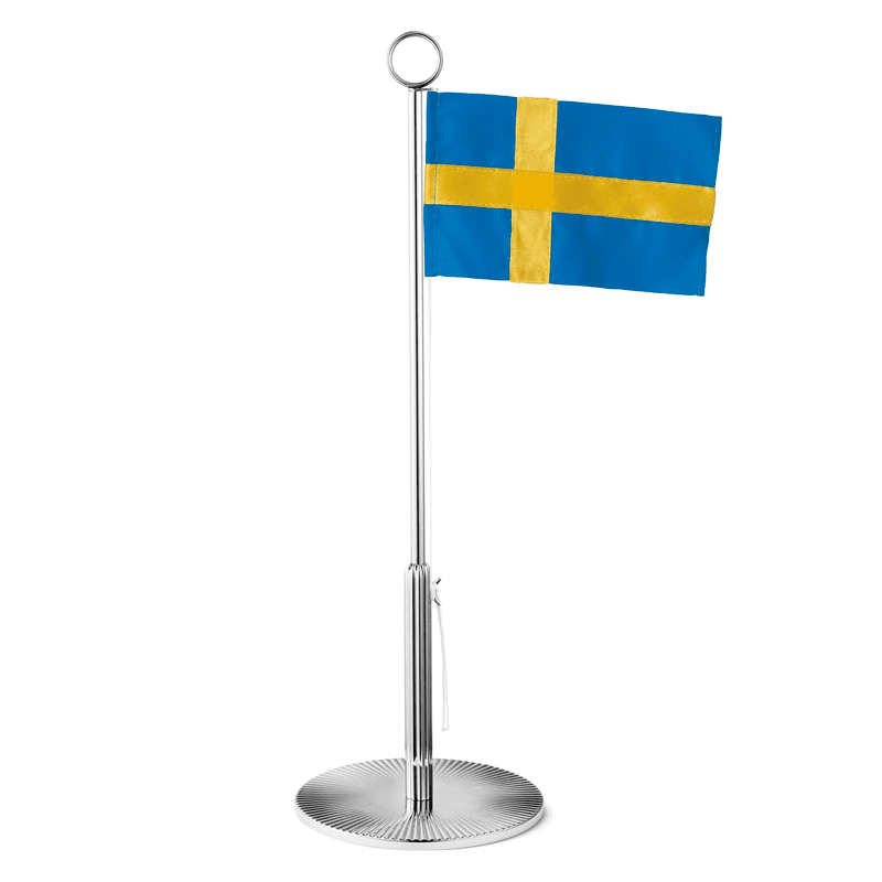 Georg Jensen Bernadotte flag svensk - Bordflag med gravering