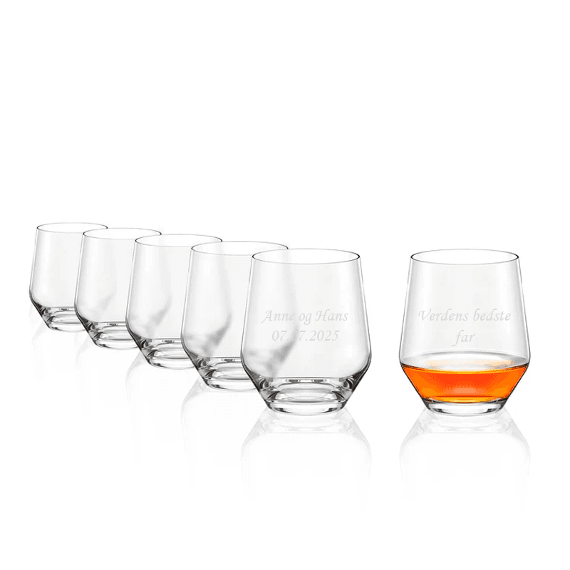 Stölzle Lausitz Whiskey Quatrophil 0.47 l sæt af 6 - Glas med gravering