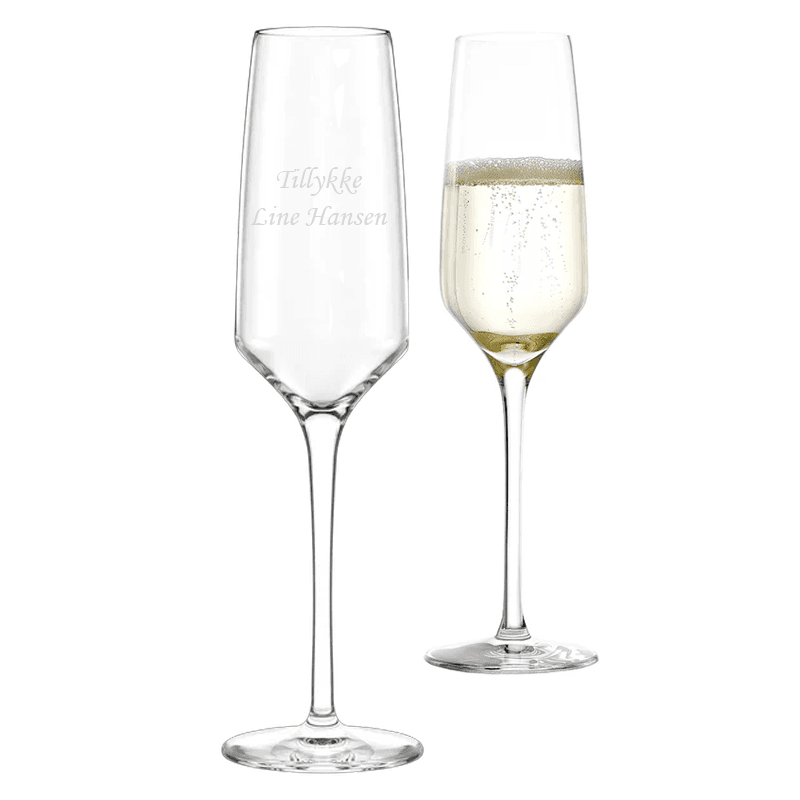 Stölzle Lausitz Champagne Goblet Experience sæt af 2 - Champagneglas med gravering