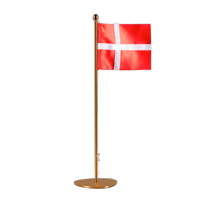Piet Hein Bordflag 35 cm messing - Bordflag med gravering