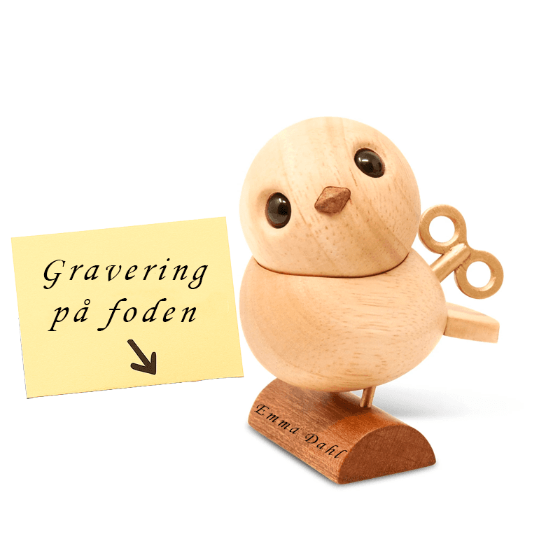 Fablewood Nattergalen - H.C. Andersen figur - Fablewood med gravering