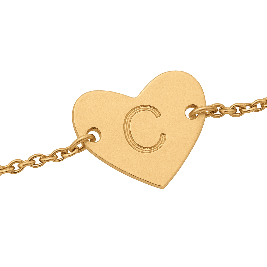 Scrouples Lovetag hjerte armbånd sølv forgyldt 17 + 2 cm - Armbånd med gravering
