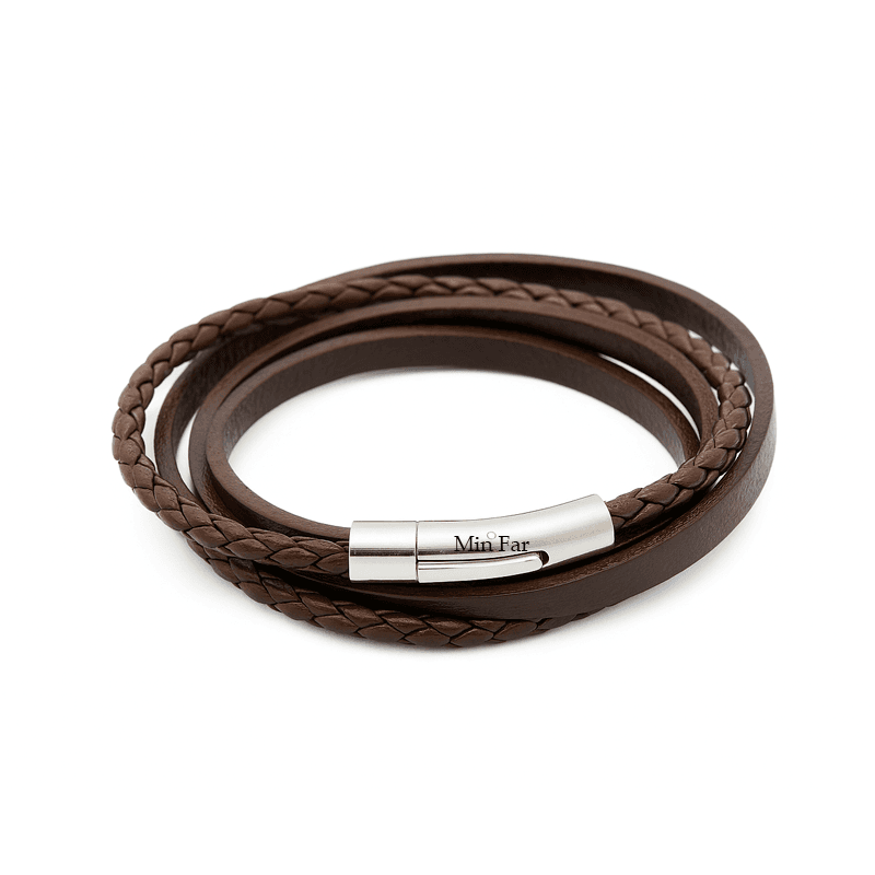 Båndet brun armbånd - Armbånd til kvinder med gravering