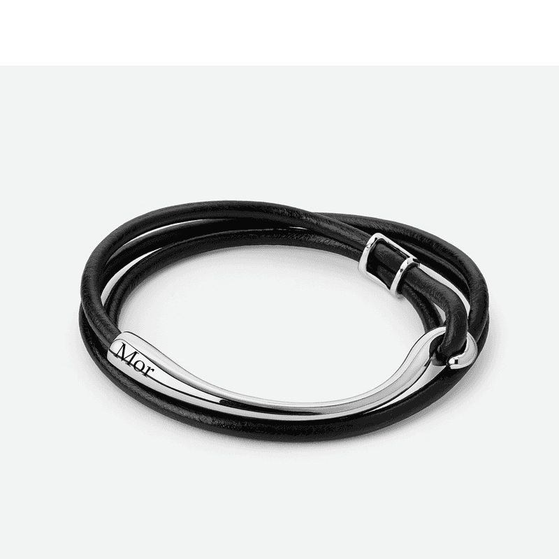 Urban Link armbånd sort - Armbånd til kvinder med gravering