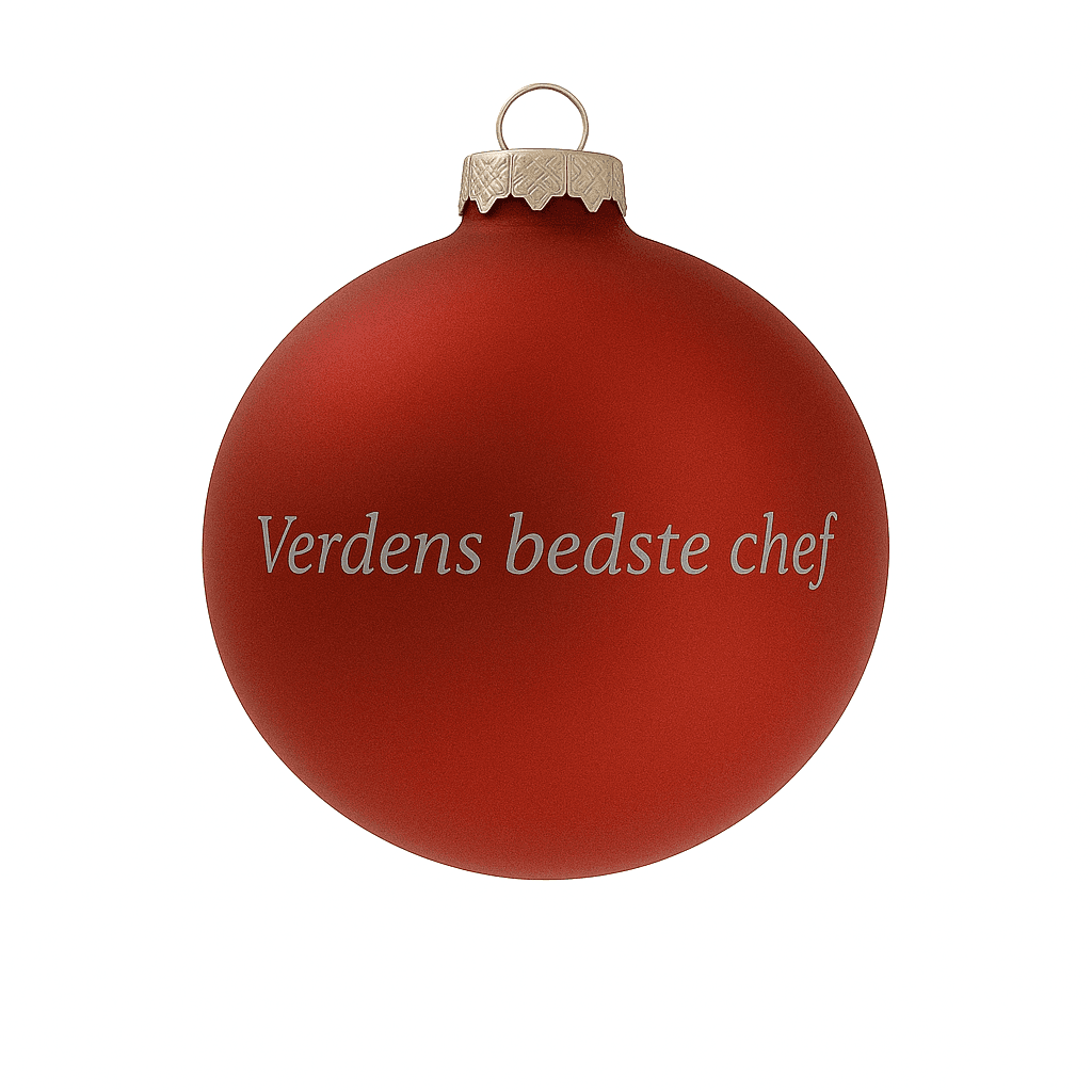 Julekugle - Verdens bedste chef - Julekugle med gravering