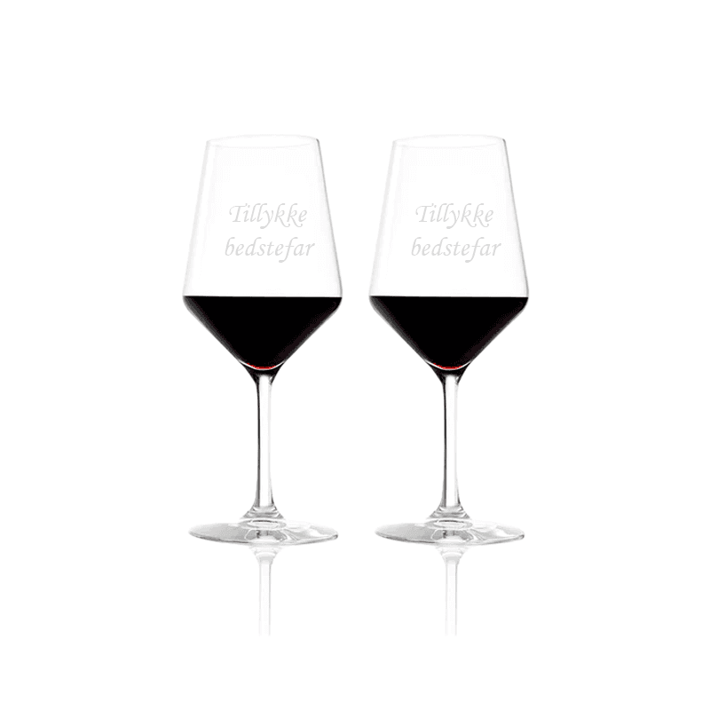 Stölzle Lausitz rød vin Goblet Revolution sæt af 2 - Glas med gravering