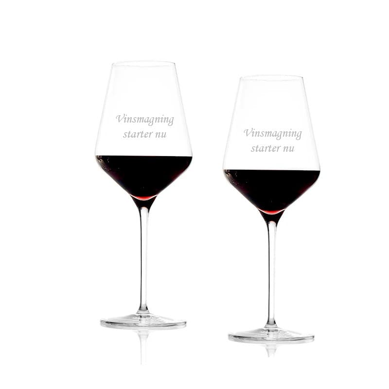 Stölzle Lausitz Red Wine Goblet Quatrophil sæt af 2 - Glas med gravering