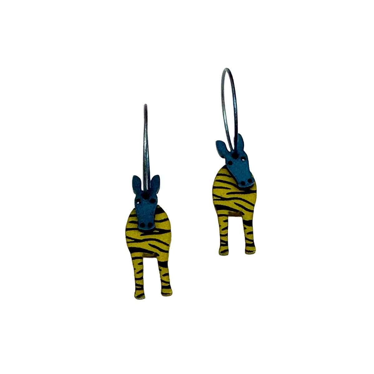Lene Lundberg Ørehænger grøn zebra - Under 150 kr med gravering