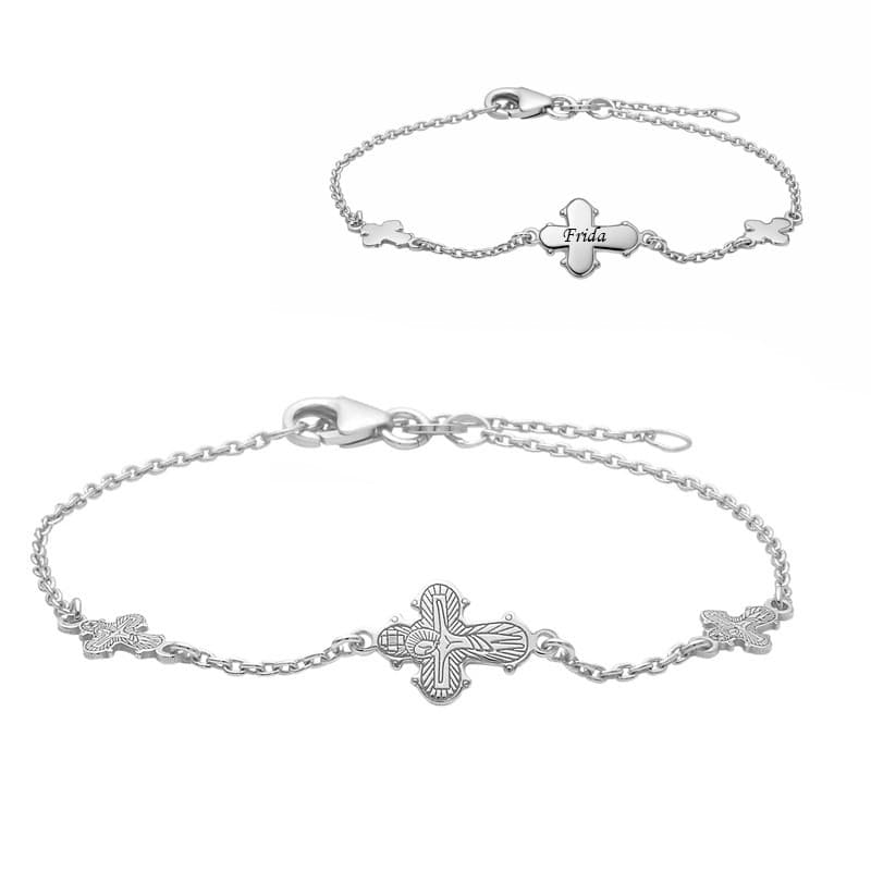 Nordahl Andersen med  3 dagmarkors armbånd sølv 16+3 cm - Dagmarkors armbånd med gravering