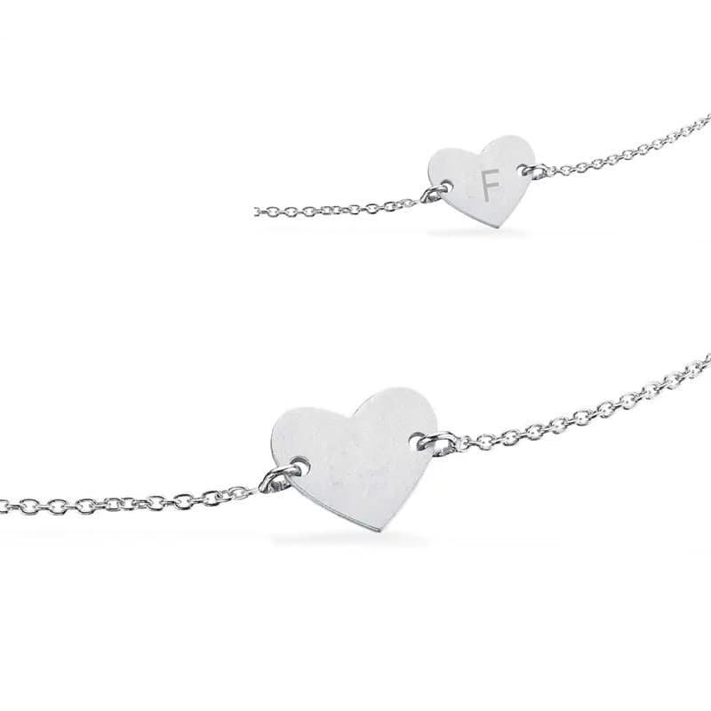 Scrouples Lovetag hjerte armbånd sølv 17 + 2 cm - Armbånd med gravering