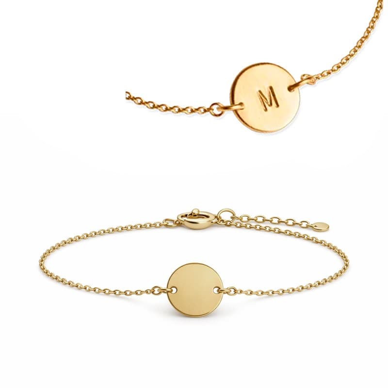 Scrouples Lovetag armbånd forgyldt 17 + 2 cm - Armbånd med gravering