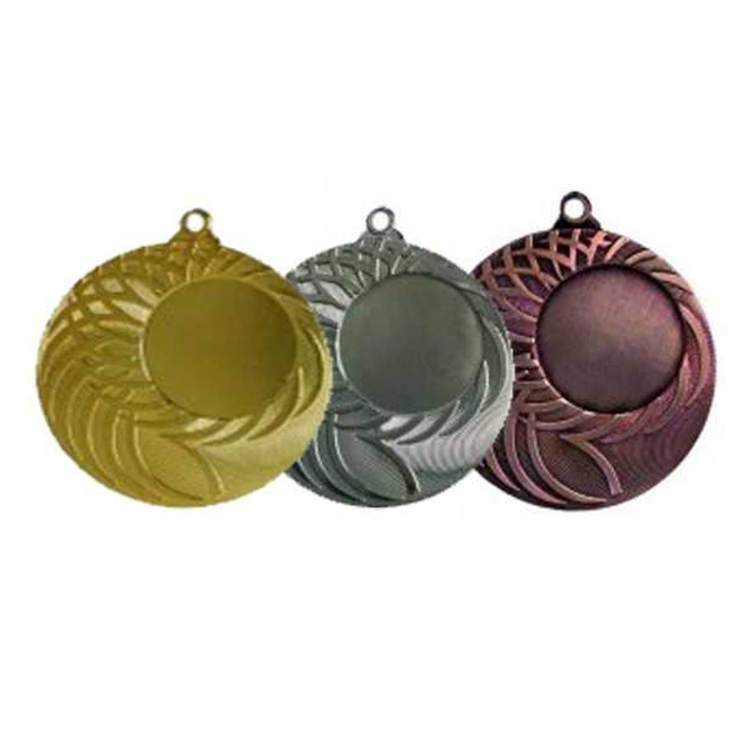 Medalje Luxus line 50 mm inkl. medaljebånd - Medaljer med gravering
