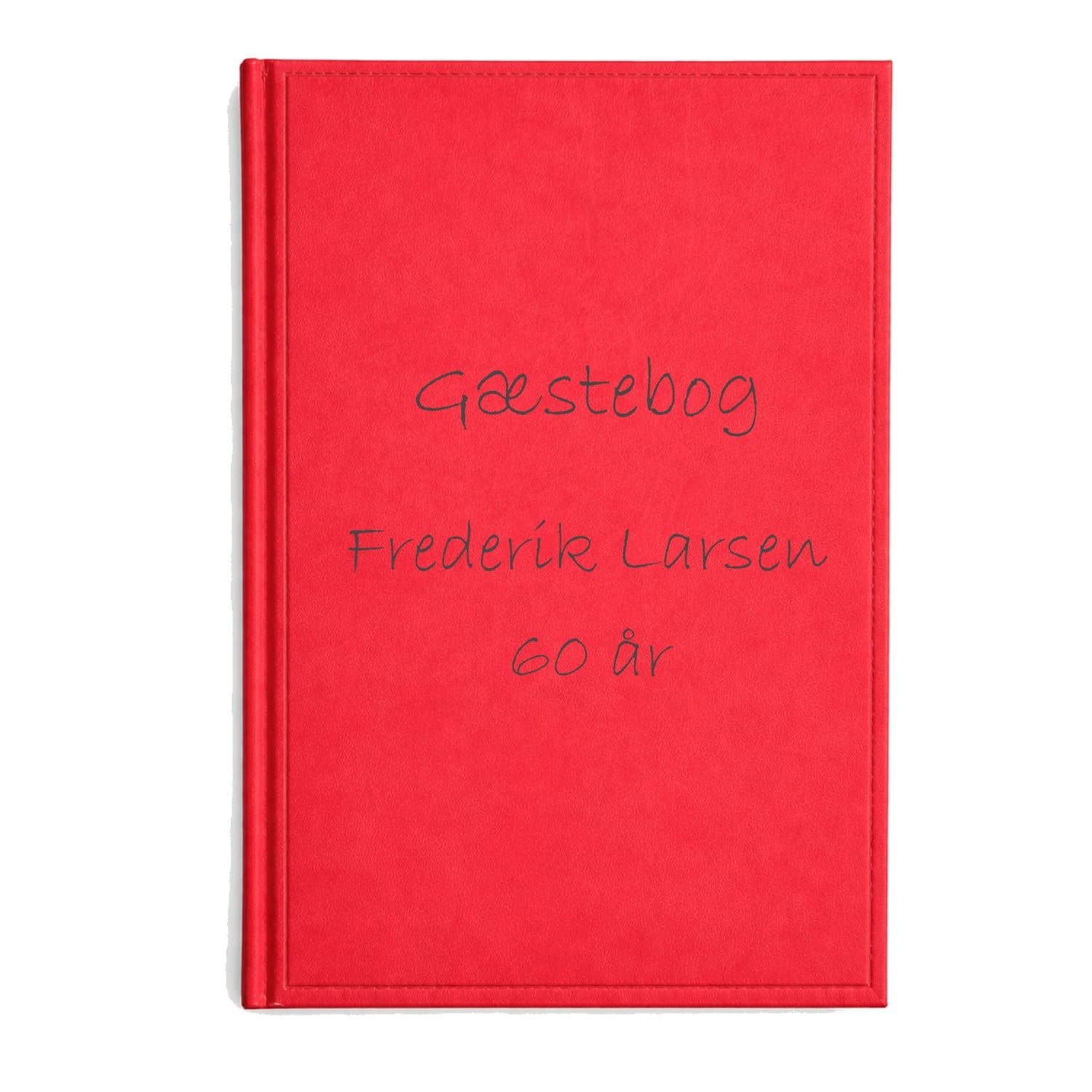 Gæstebog Rød uden linjer 14,5 x 21 cm - Gæstebog med gravering