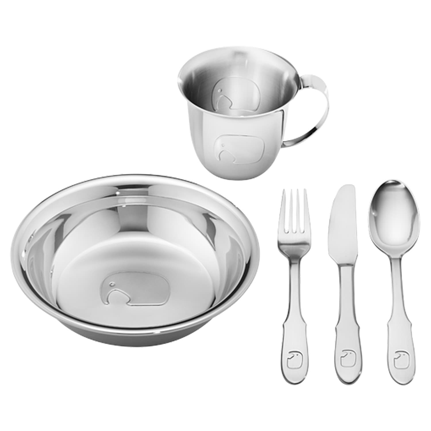 Georg Jensen Elefant spisesæt - Børnebestik med gravering