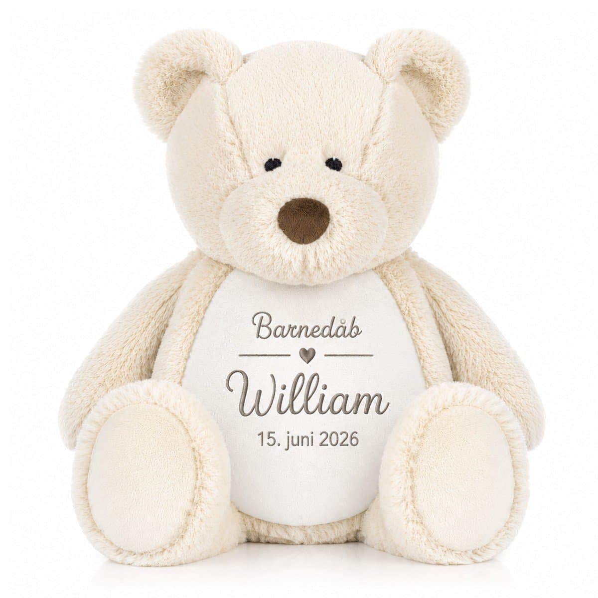 Navnebamse -Teddy Mumbles lys brun - Bamser med gravering