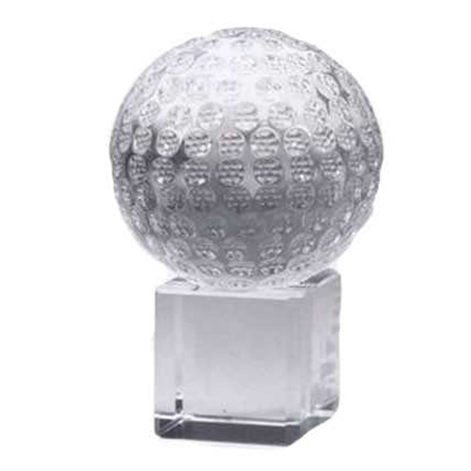 Pokal glas Golfkugle med fod - Glaspokaler med gravering
