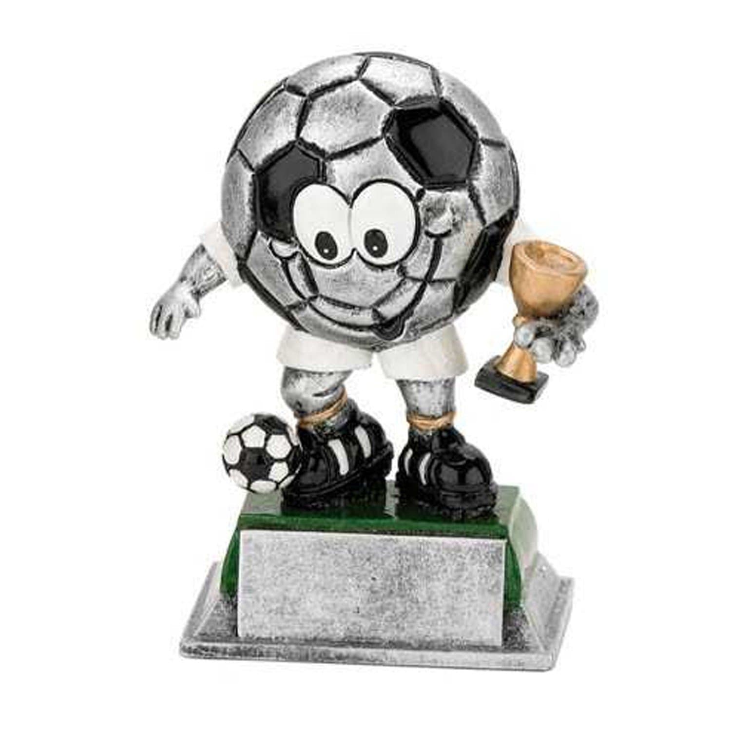 Sportsstatuette fodbold Antik sølv - Statuetter med gravering