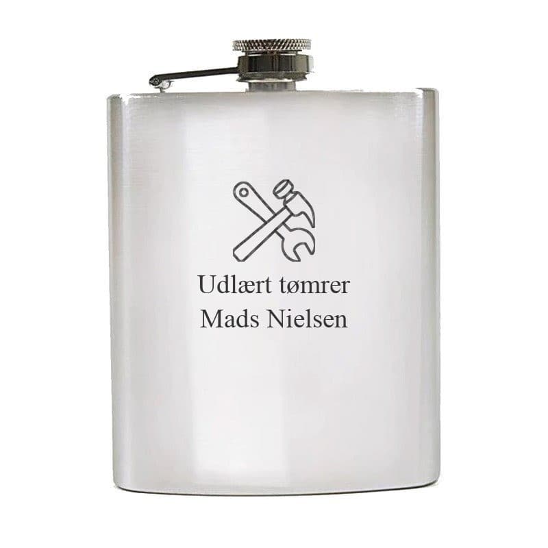 Lommelærke til udlært tømrer med gravering - Gave til tømrer med gravering