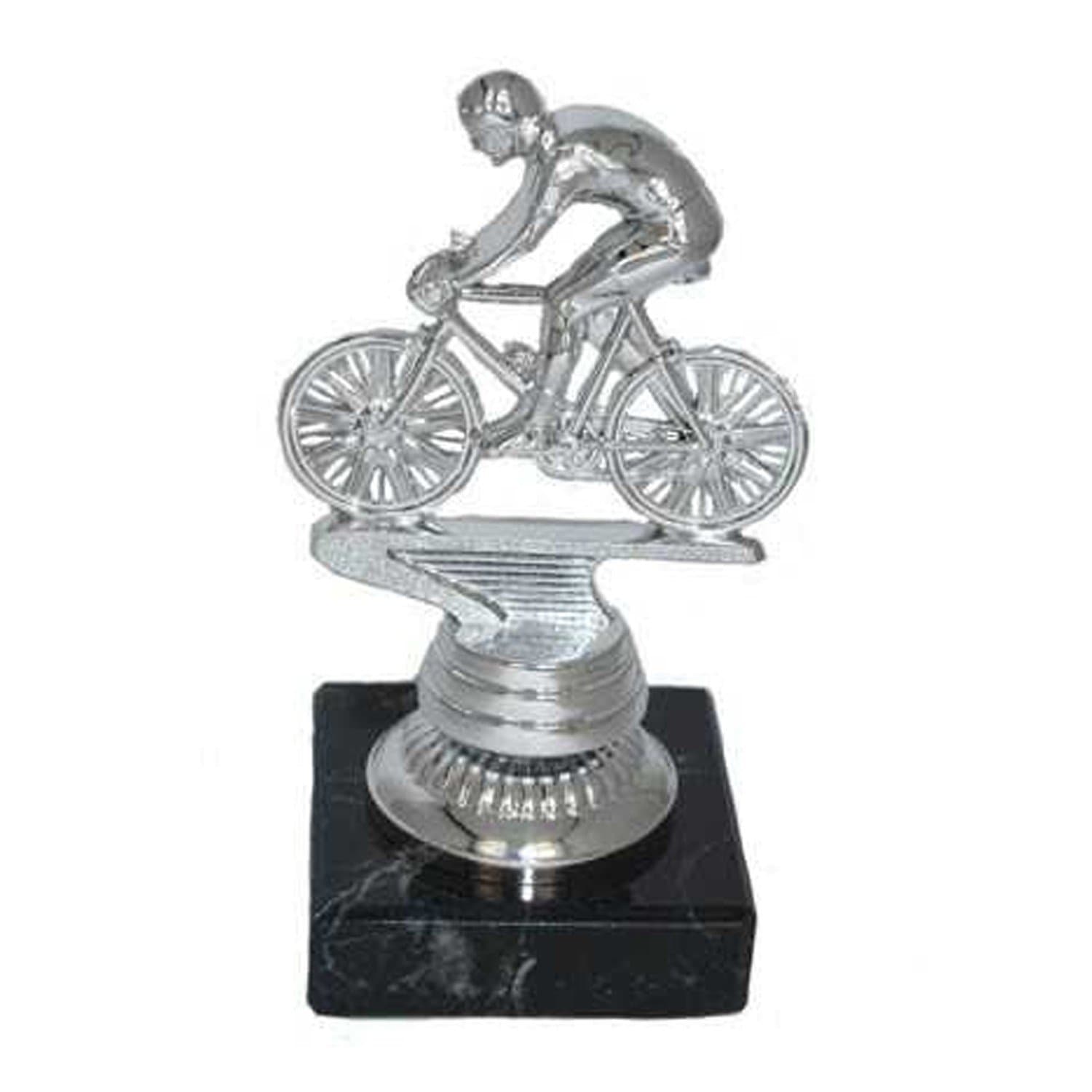 Statuette cykelrytter Sølv 10 cm - Statuetter med gravering