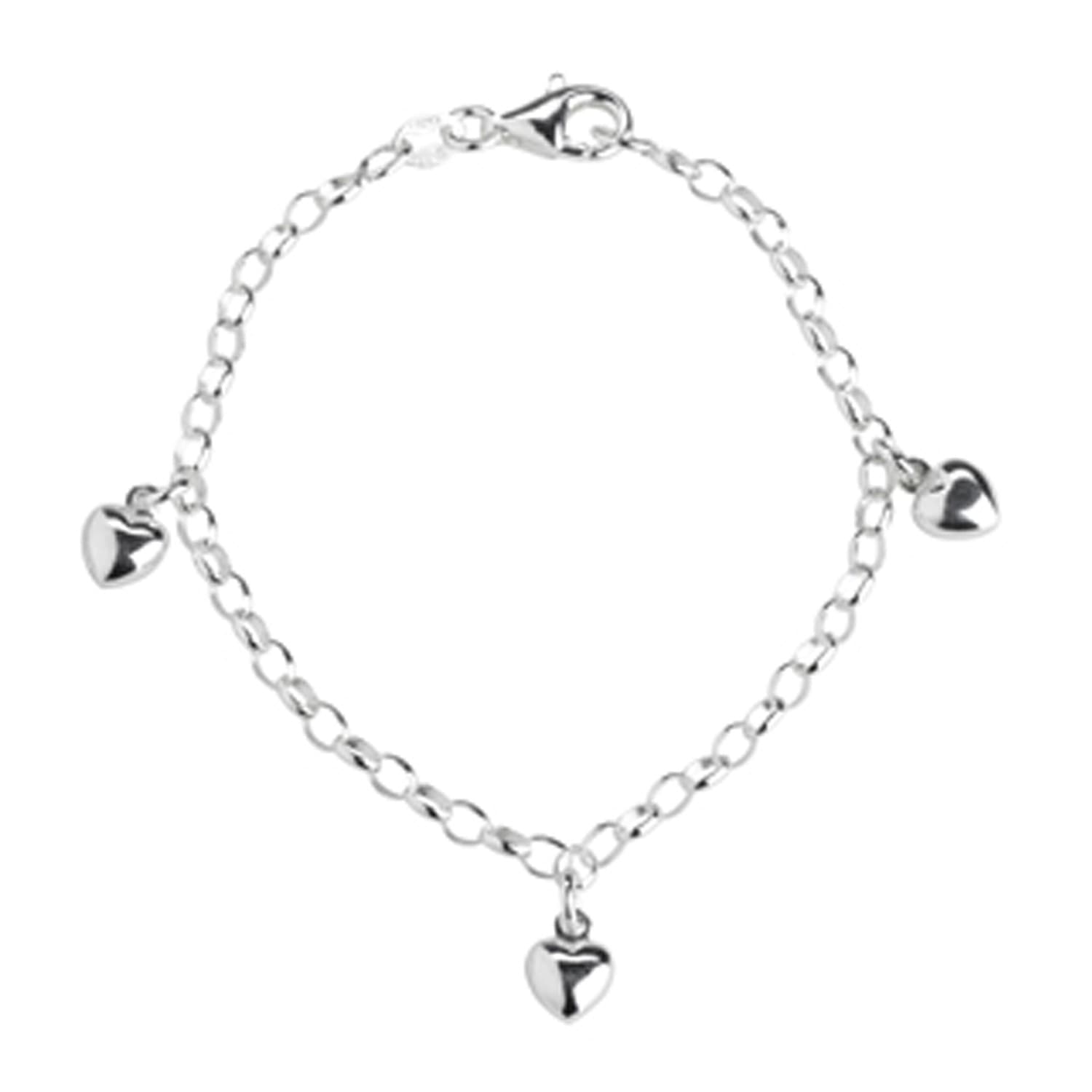 Nordahl Andersen  hjerter armbånd sølv 17cm - Smykker til børn med gravering